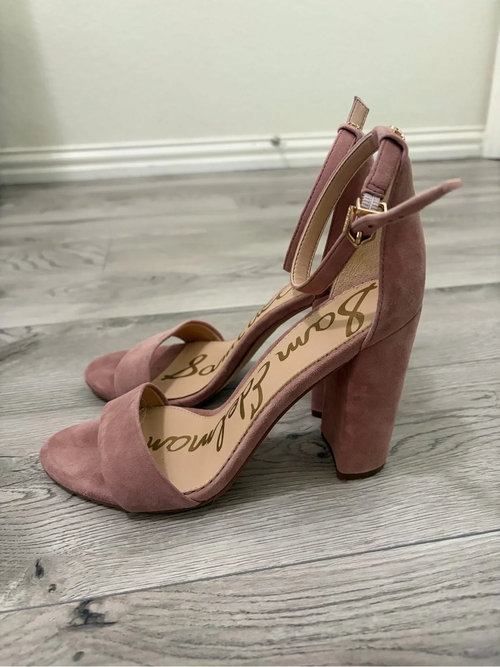 Sam Edelman Rose Suede Block Heel Sandals